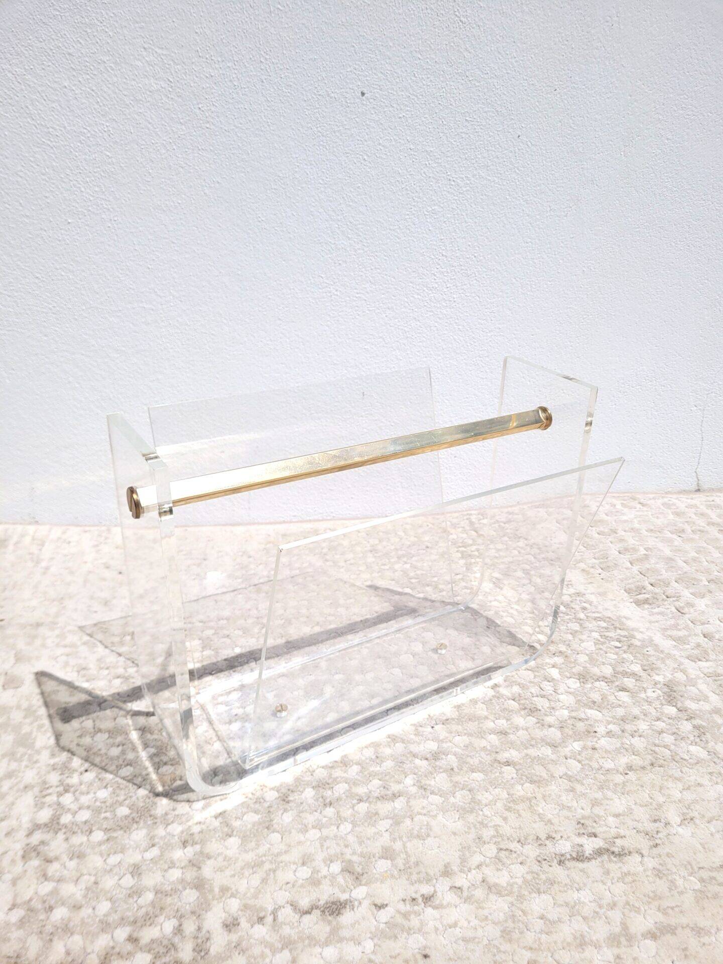 David Lange magazine rack for Roche Bobois 1980