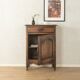 Antique chest of drawers with curved silhouette and patina