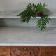 Louis XV-style toilet table in walnut and marble