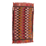 Vintage Turkish Mini Kilim 91x47 cm Wool Small Kelim Runner, shabby Chic