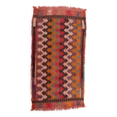Vintage Turkish Mini Kilim 91x47 cm Wool Small Kelim Runner, shabby Chic