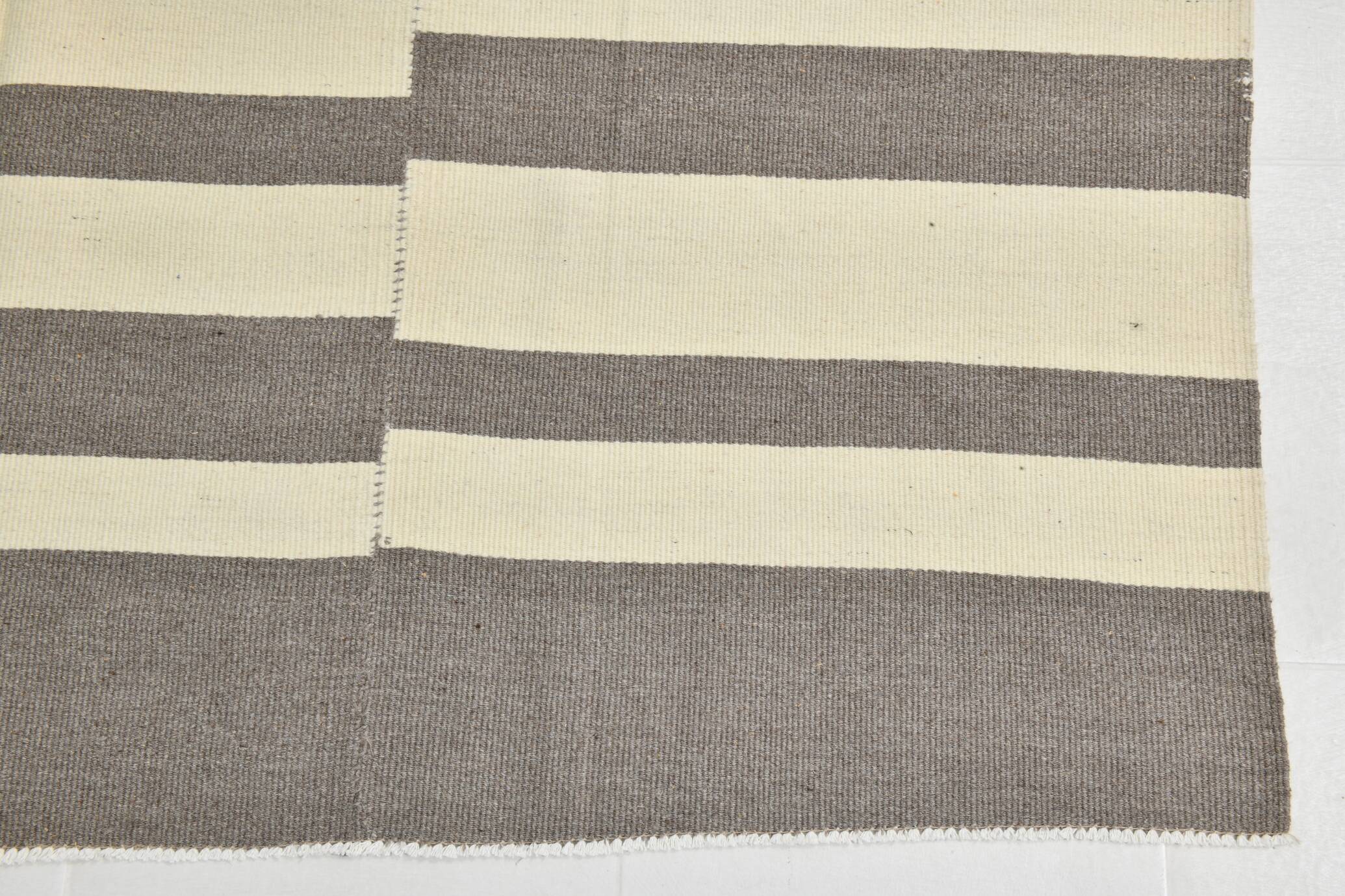 7x9 Kilim Grey & Beige Flatweave Vintage Kilim Rug,Area Kilim Rug,204x27 cm