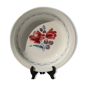 Vintage hollow round dish in Faience Digoin Sarreguemines model Cannes