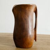French Sculptural Wooden Pitcher Attr. to Alexandre Noll, 1960s