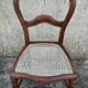 Antique chair, restored, rope seat, late 19th century.