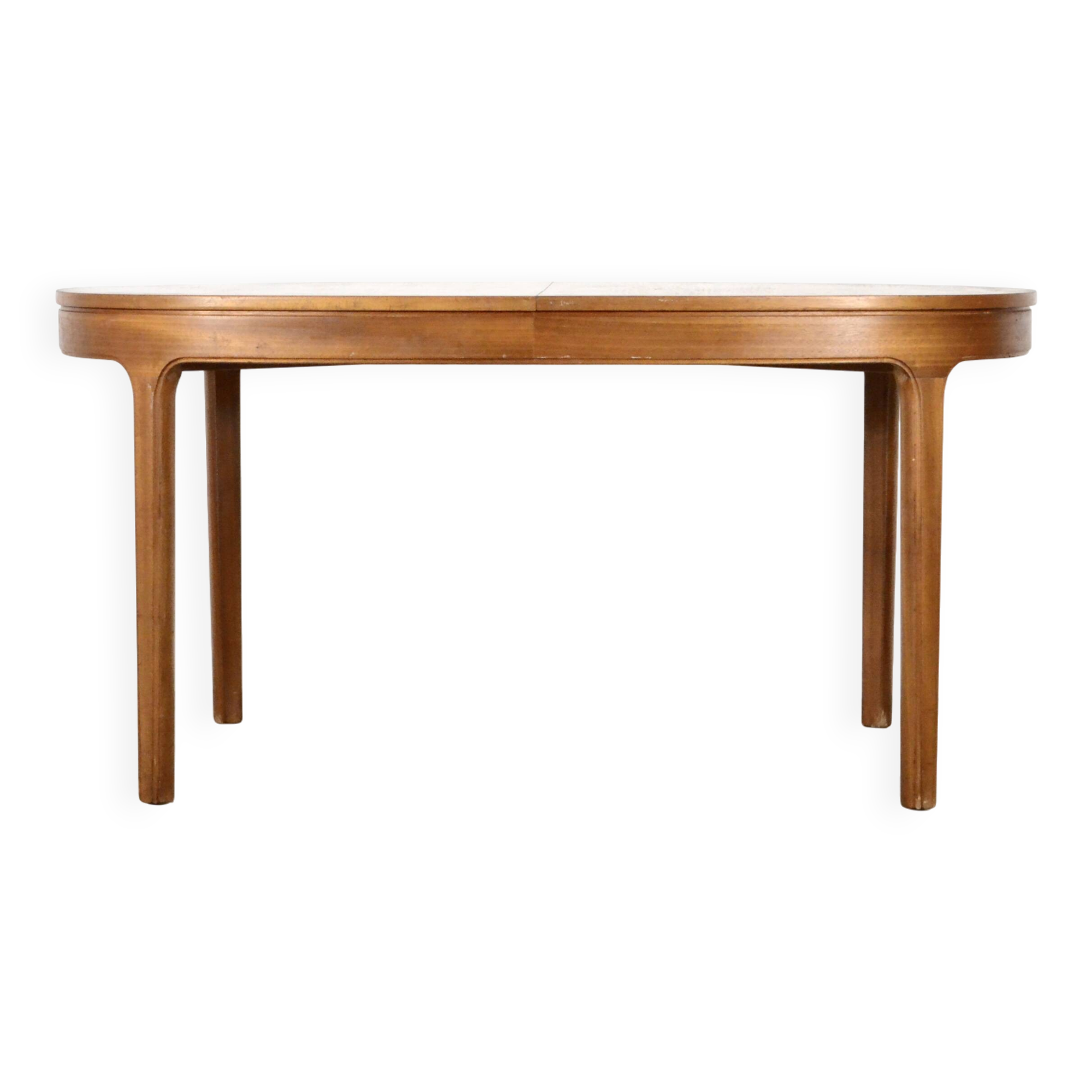 Table extensible oblongue Nathan en teck, style Midcentury. Vintage moderne