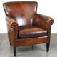 Stylish sheepskin leather armchair with a refined appearance