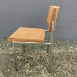 Set of 4 chromed metal chairs