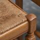 Set of 4 Razorblade bar stools in solid oak, 1960s.