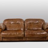Maison De Sede. Two-seater sofa in buffalo leather. 1970s.