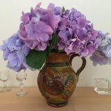 Vintage Pitcher Vase In The Colors of Autumn Ceramic