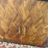 Vintage checkerboard doors sideboard