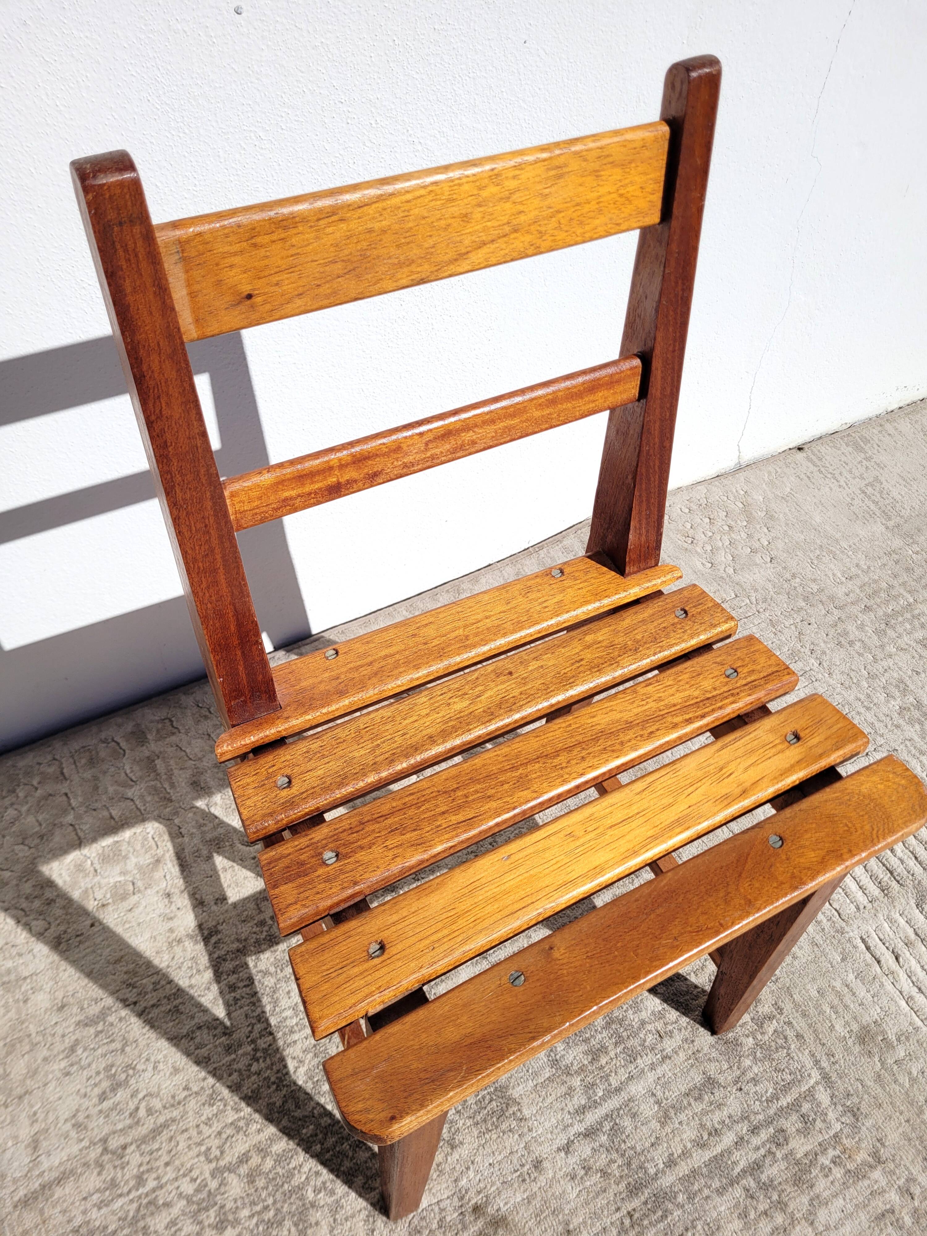 Small vintage wooden children's chair