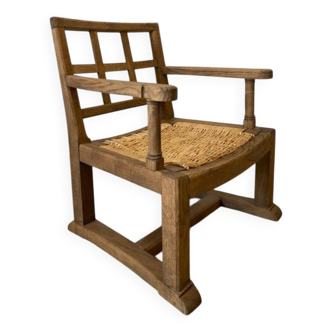 Antique “Antoine” armchair in solid oak