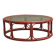 "Blood of Ox" coffee table in lacquered bamboo and glass, 20th century