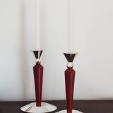 Set of 2 Memphis candle holders