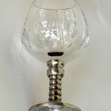 Series of eight crystal wine glasses with tin foot 95° 350 ml