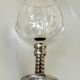 Series of eight crystal wine glasses with tin foot 95° 350 ml