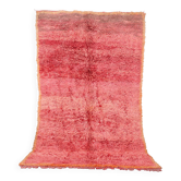 Tapis marocain vintage à poils longs 150 x 268 cm - Tapis berbère fait main - Tapis en laine