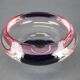 1960s Czech Pink and Blue Sommerso Glass Ashtray by Hospodka