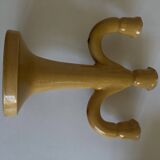 Pair of glazed earthenware candlesticks Pichon Uzès 1960