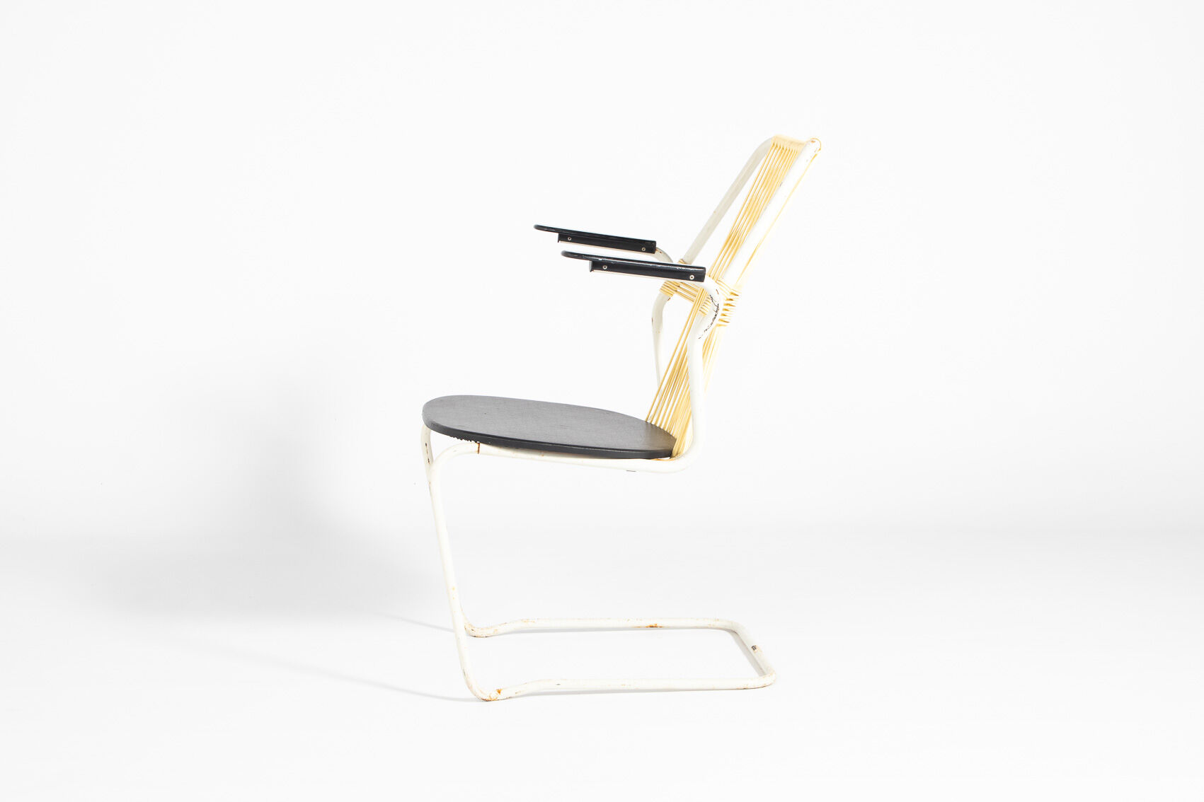 Swedish metal-backed armchair 1960s