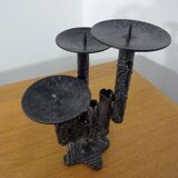 Brutalist Iron Candleholder, 1960s