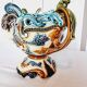 Vase Jardiniere Glass Planter from 1900 Antique Majolica Onnaing Barbonite Collection