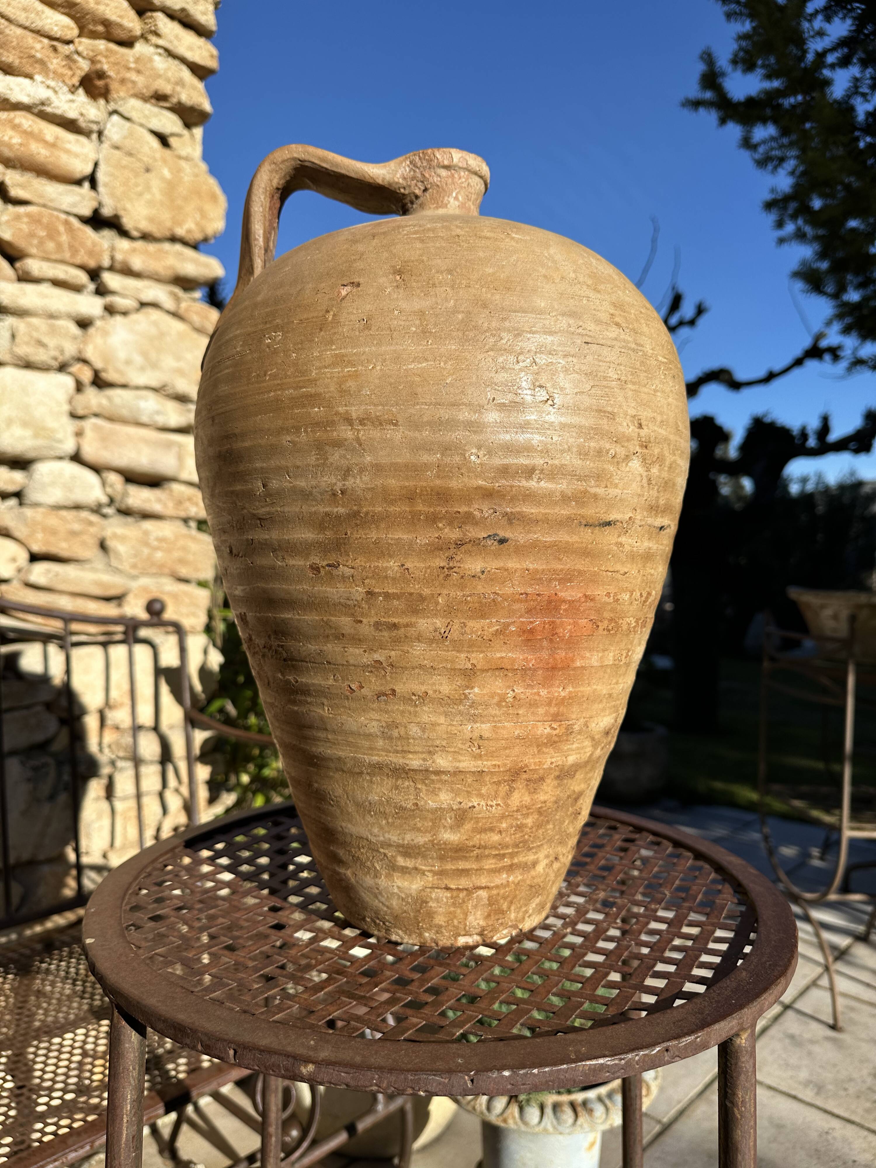 Ancient 19th-century terracotta jug