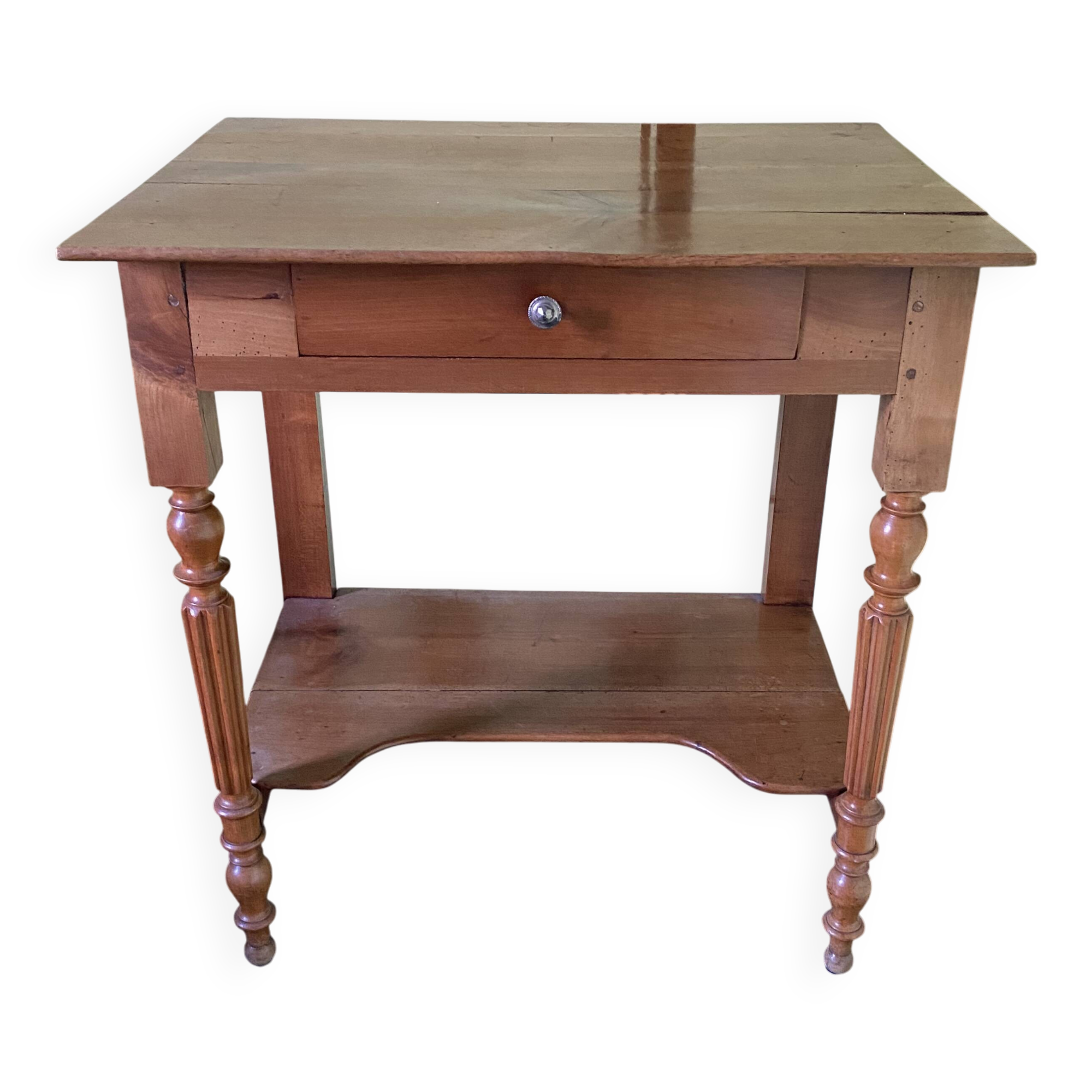 Side table, solid wood desk in Louis-Philippe style