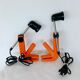 2 orange clamp lamps by revue, 1970
