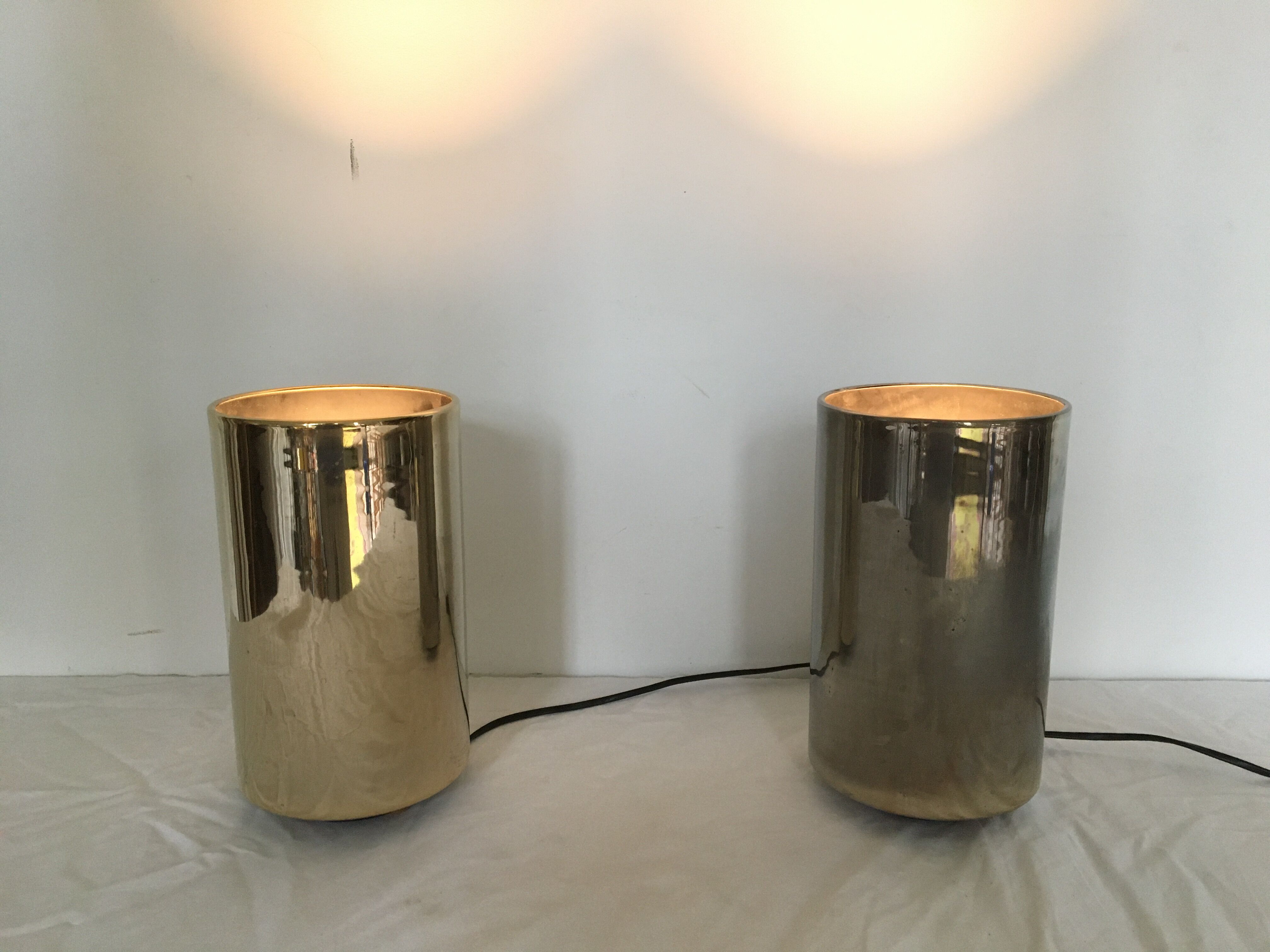 Pair of lamps to be installed Roger Nathan for saint-germain light 1975