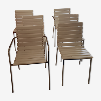 Lot de 4 chaises et 2 fauteuils de salle à manger