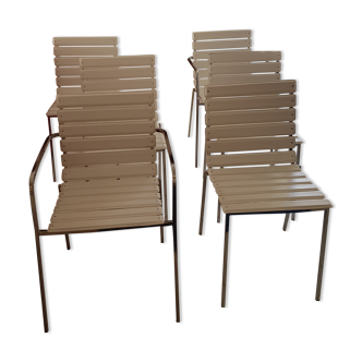 Lot de 4 chaises et 2 fauteuils de salle à manger