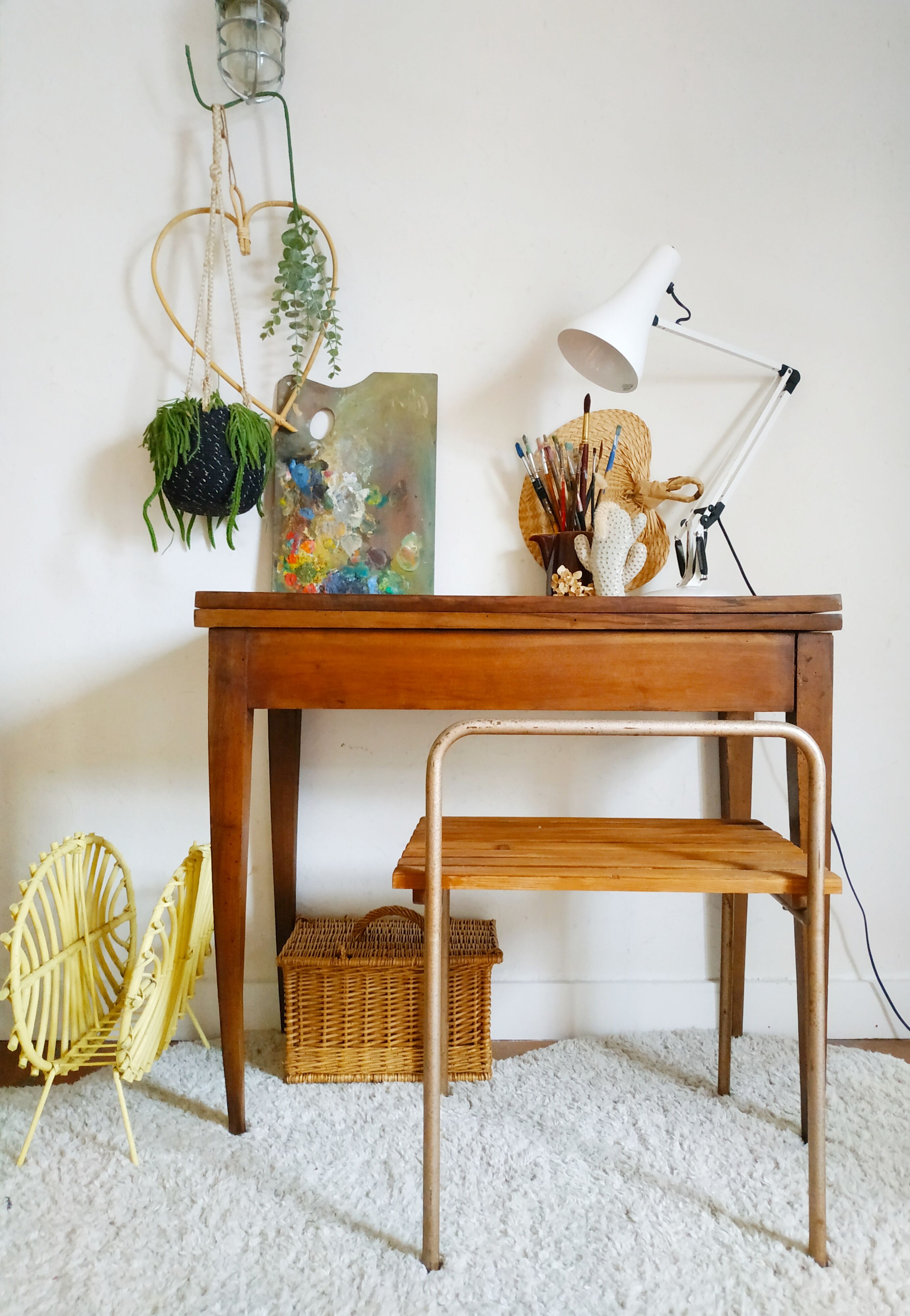 Old wooden play table