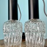 Vintage pendant lamps / art deco lamp shade / 1960's / mid century lamp