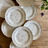Set of 10 vintage Limoges porcelain soup plates