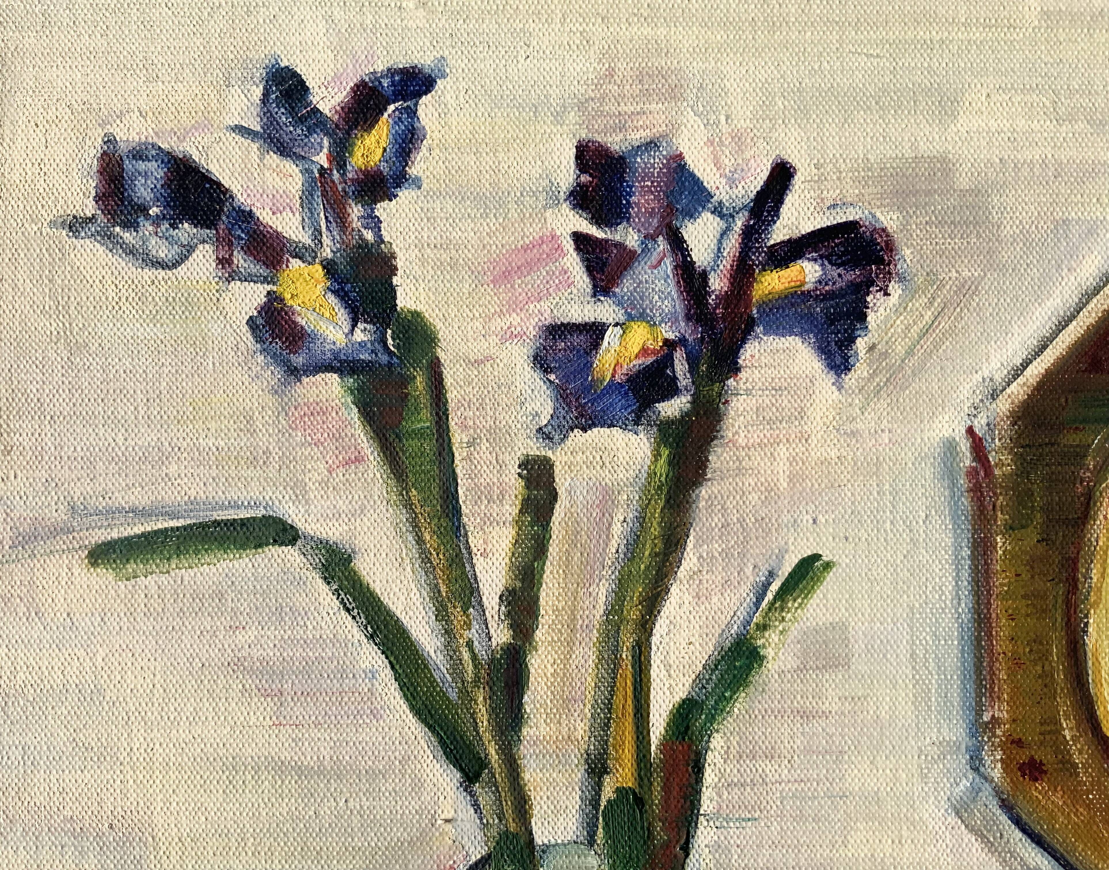 Original Stillife Mid 20th Century Swedish Oil Painting signed by Napoleon Frank 1960s