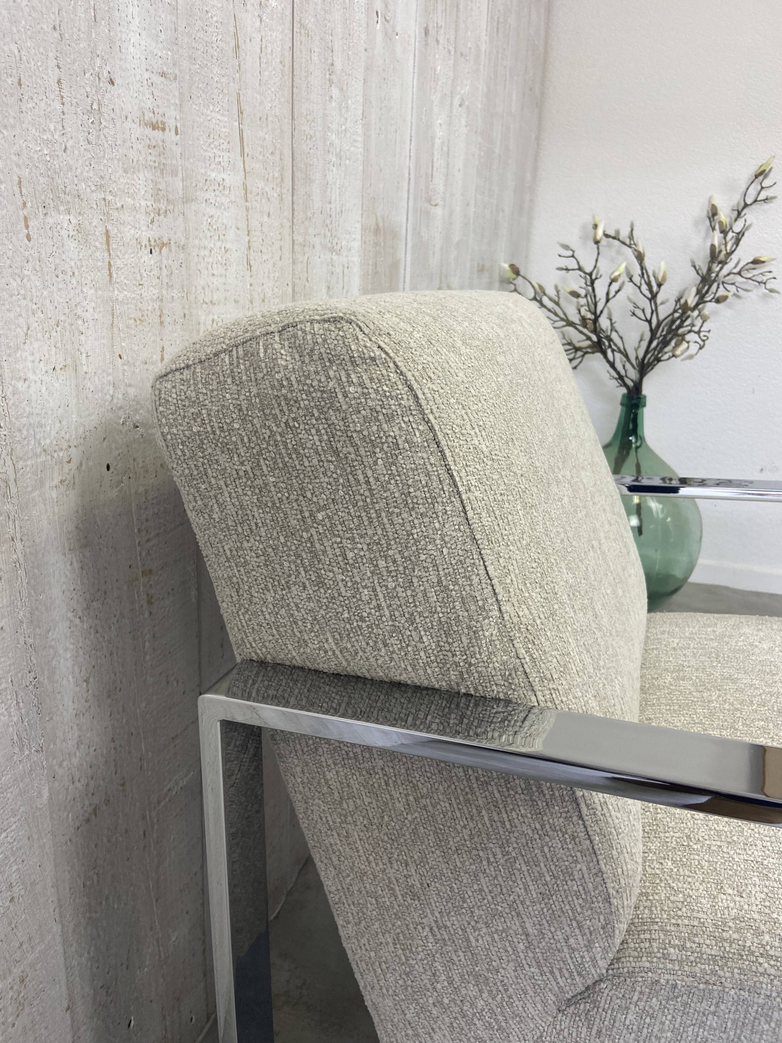 Fauteuil design inox chromé