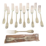 Christofle, Paris - Set of 12 table forks - Vendôme model