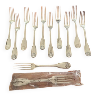Christofle, Paris - Set of 12 table forks - Vendôme model