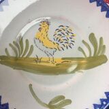 Saucer or small plate earthenware Charolles rooster pattern