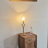 Art Deco style bedside table in solid oak, 1930s
