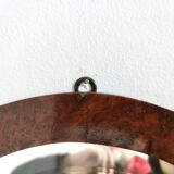 Oval Wall Mirror with a Beech Frame, Italy