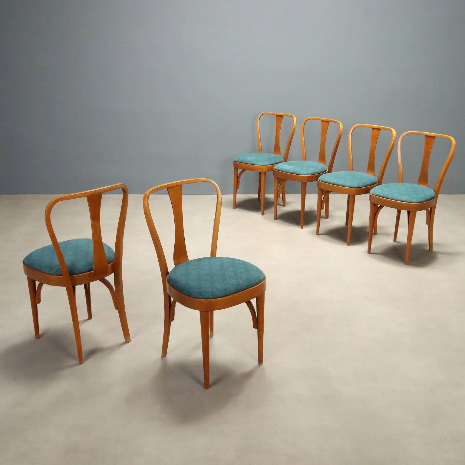 Chaises en hêtre des années 1960