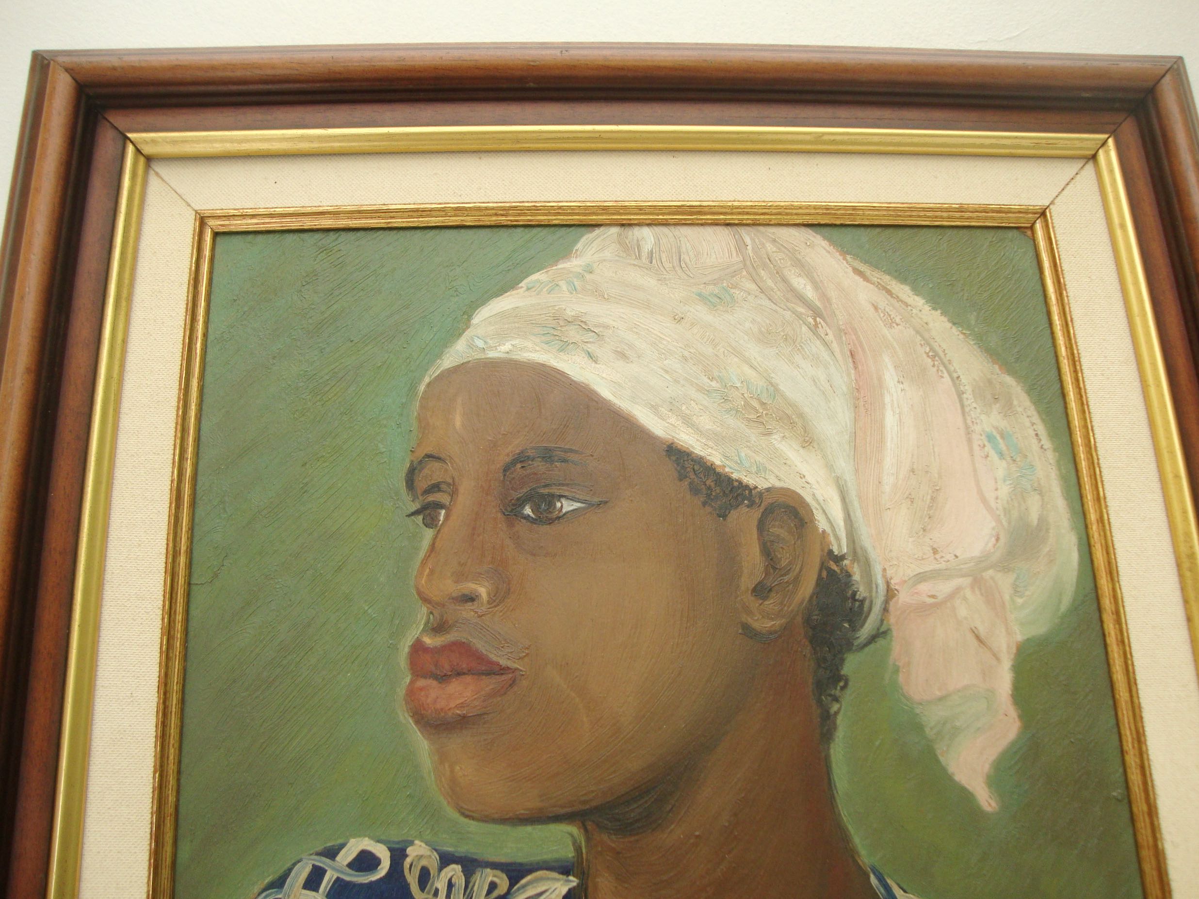 Tableau ancien portrait à l’huile