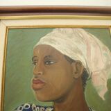 Old painting portrait in oil