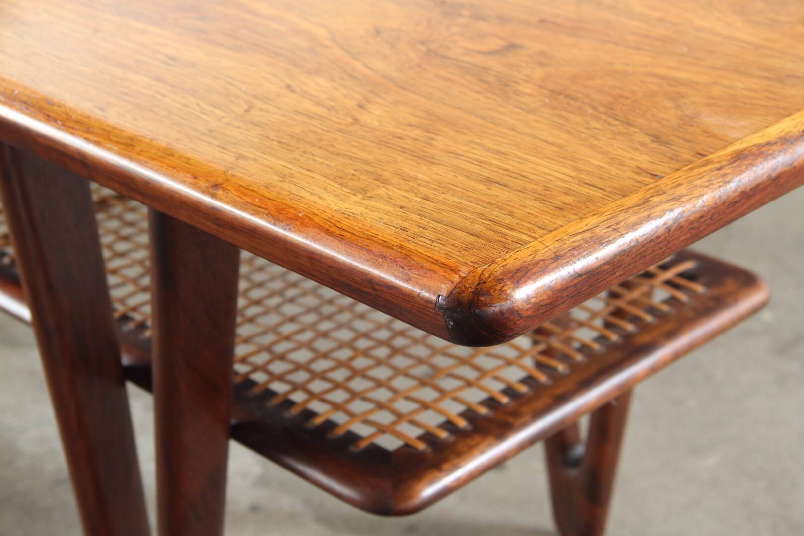 Vintage coffee table, Danish Design with V-Shaped Legs, Kurt Østervig 1950s