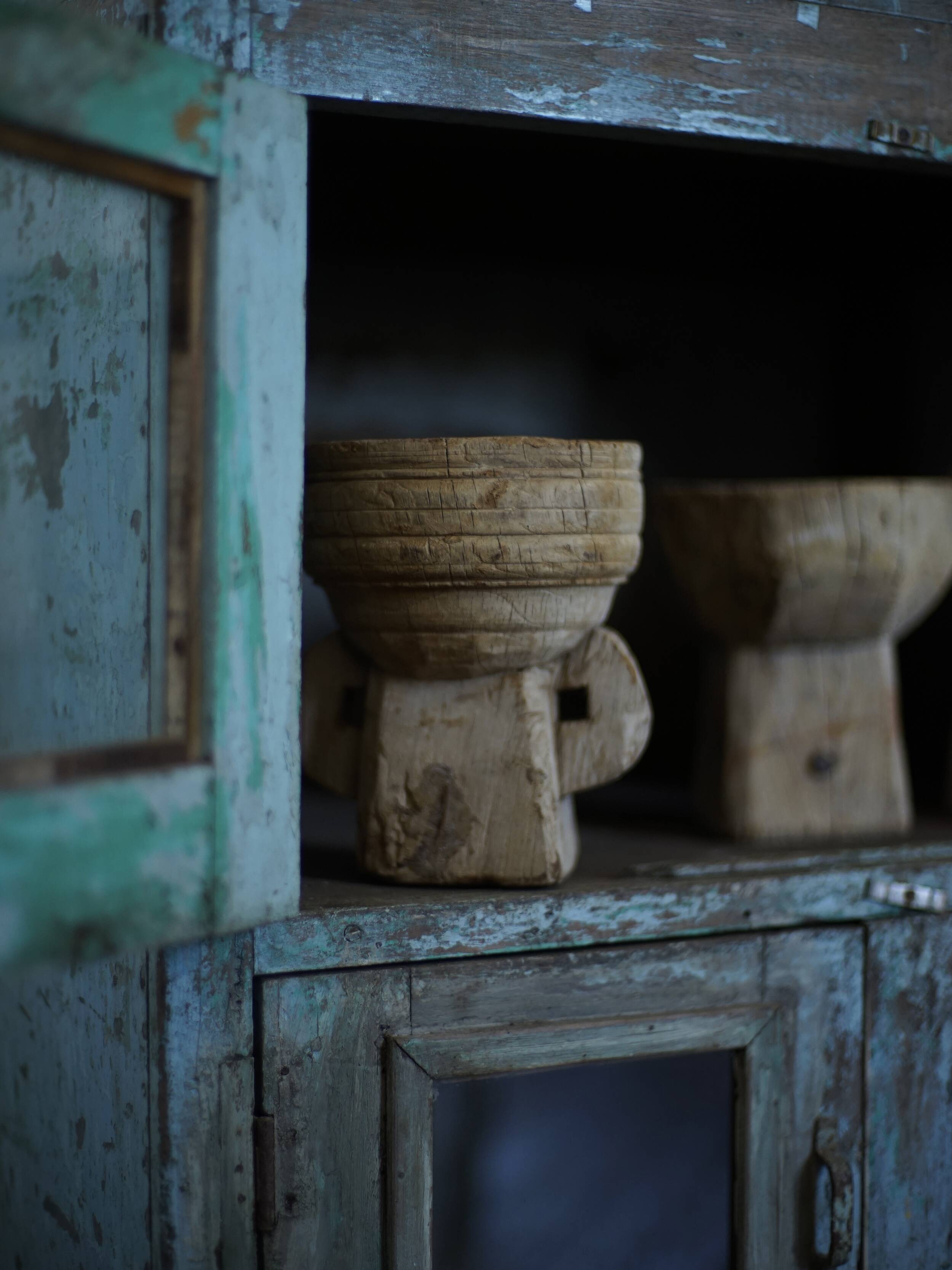 Small family bowl turned candle holder