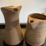 Vintage stoneware jug duo
